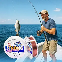 2 peças de linha de pesca de nylon, corda invisível para linha de pesca, versátil e elegante (comprimento: 100 m, transparente e vermelha)