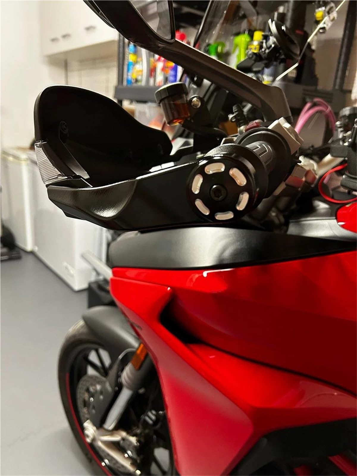 DUCATI MULTISTRADA 1200 MTS1200 MTS1260 MTS950 Protezione Mani Moto Rosso