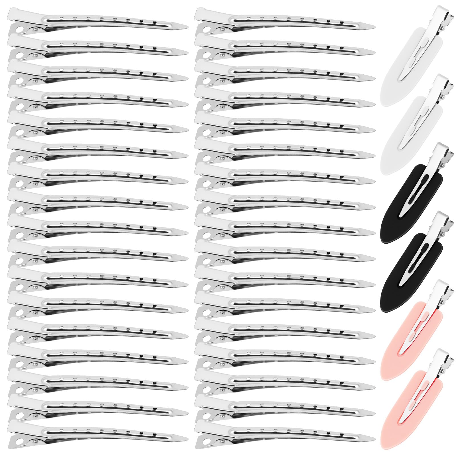 Fermagli per Capelli Professionali, 40 Pezzi Becchi D'oca per Capelli, Metallo Fermagl, Capelli Styling Clip per Capell, per acconciature Donna Ragazza Hair Clip