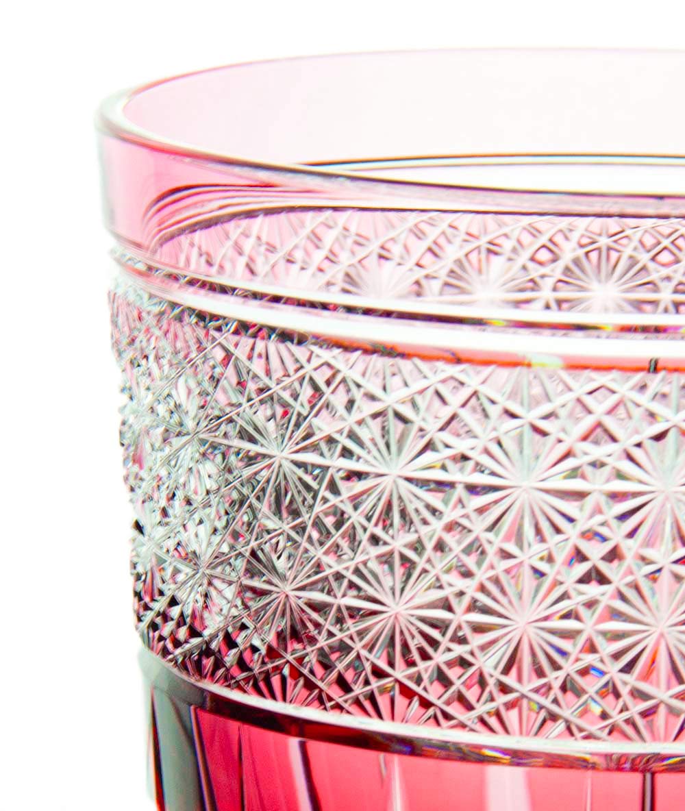 Amazon | 根本硝子 ロックグラス [ 赤 / 約直径8.2×高さ8.7cm ] 江戸