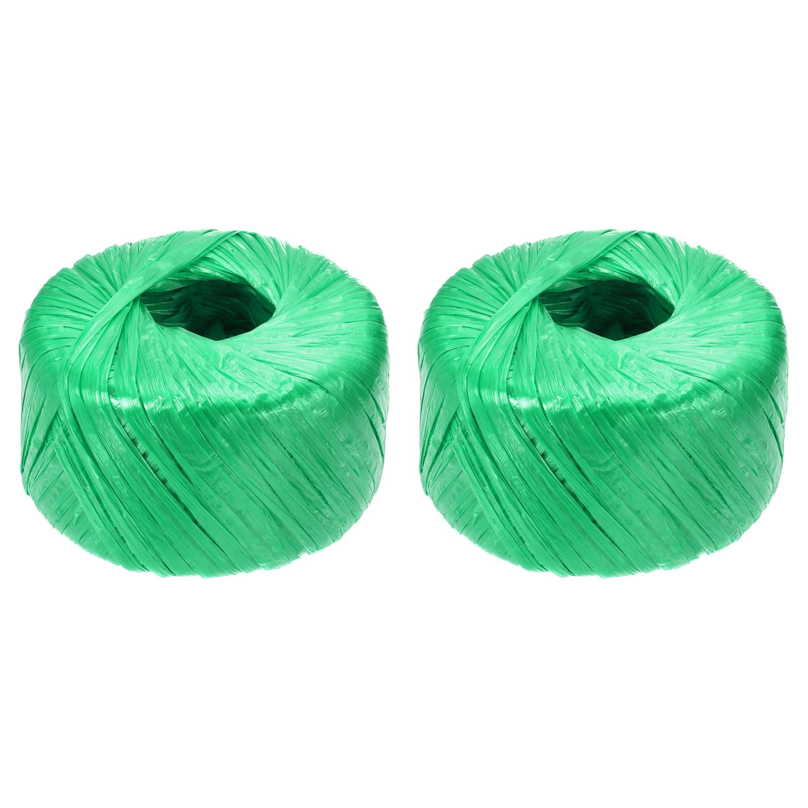 sourcing map 2 Rolls Polyester Nylon Plastic Rope Twine, 100m/328ft Nylon Cord Household Bundled Polypropylene Twine Yarn for Household Gardening Tying Binding Garden Crafts, Green