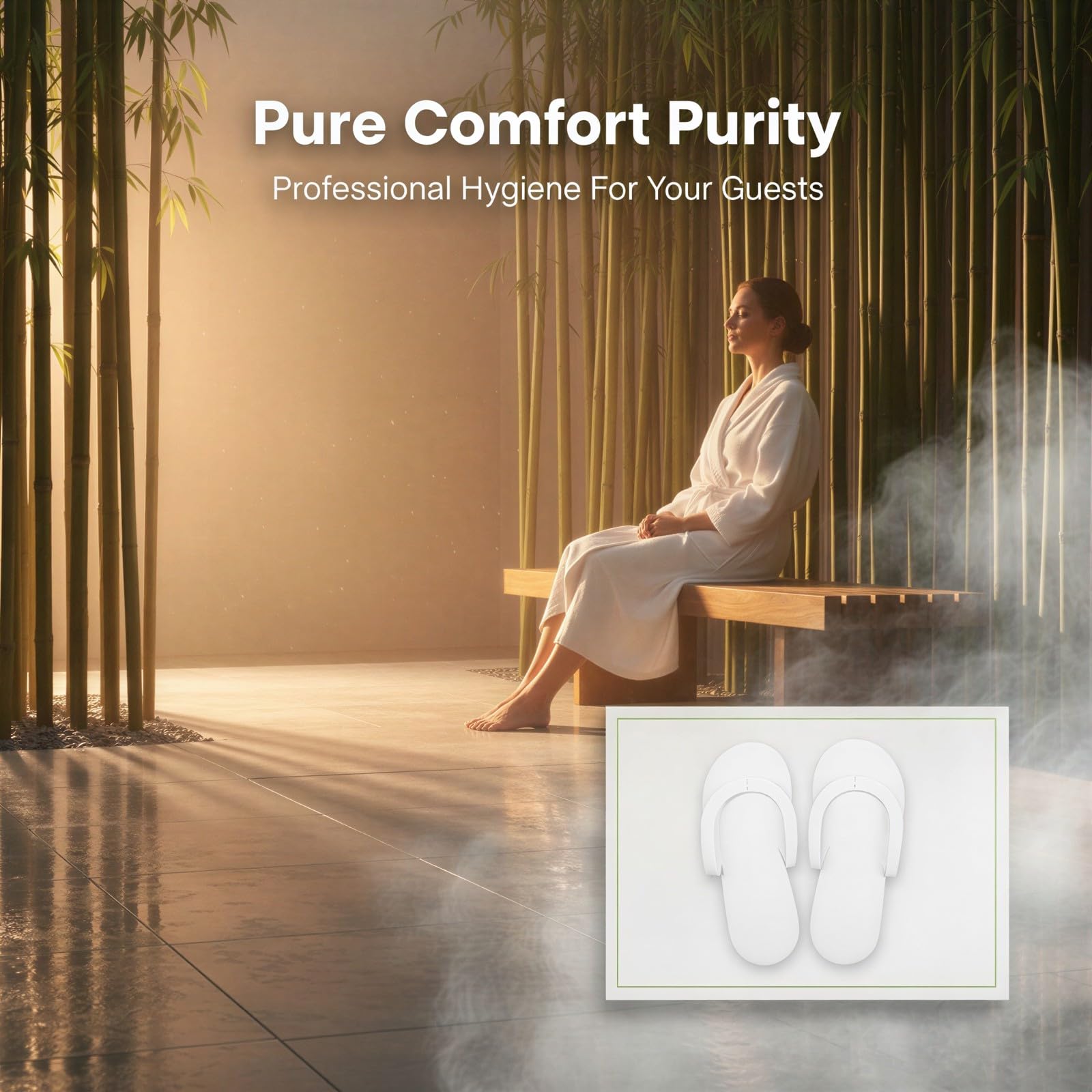 100 par jednorazowych japonek do pedicure, sandały z pianki EVA, 26 x 10,9 cm, lekkie kapcie dla gości do spa, salonu, hotelu, podróży, na imprezę, do codziennego użytku, białe, dla kobiet i mężczyzn
