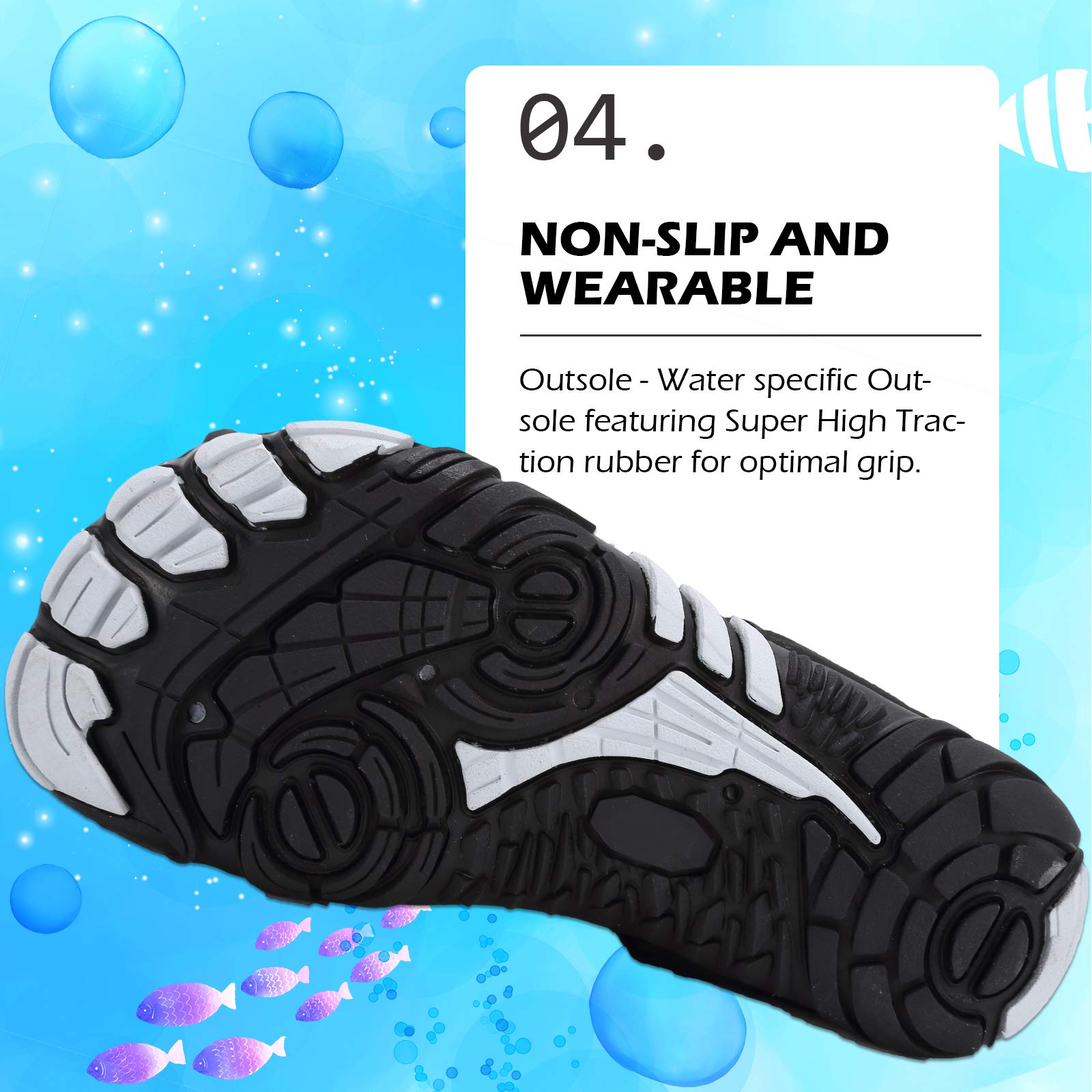 DimaiGlobal Calzado Descalzos Niñas Niños Zapatillas de Trail Running Barefoot Secado Rápido Zapatos de Agua Transpirable Antideslizante para Playa 29EU Negro