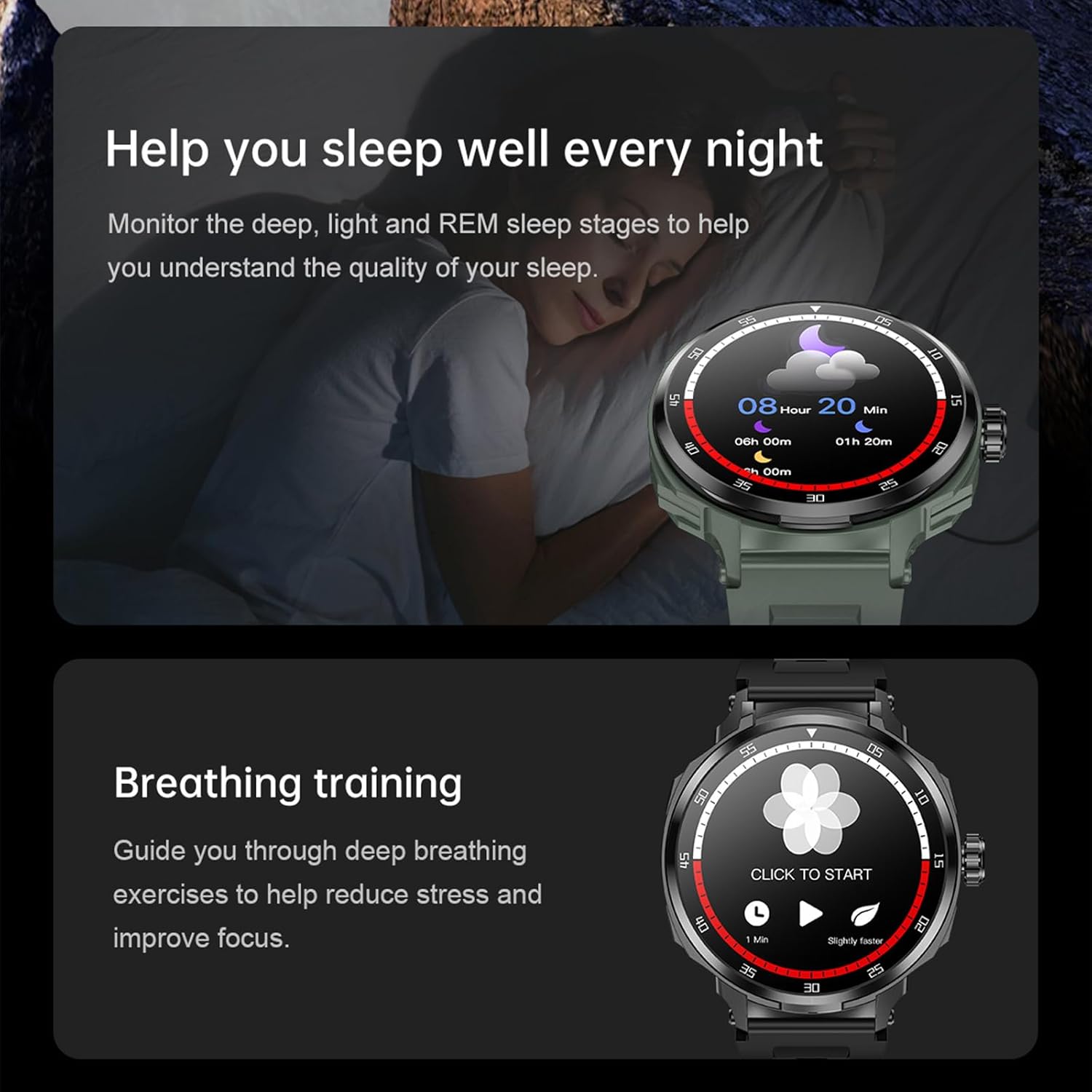 Yihou Smart Watch with Earbuds 2 in 1 Watch with Earbuds Fitness Tracker for Men Women with Sleep Tracker Heart Rate Monitor NFC for Android iOS Green