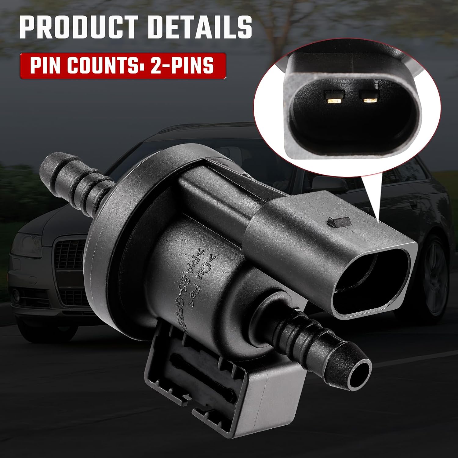 06E906517A EVAP Vapor Canister Purge Valve Solenoid Assembly Compatible With Volkswagen VW Beetle Eos Golf Sportwagen GTI Jetta Passat Rabbit Touareg Audi A4 A6 0280142431