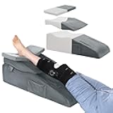 ROYALAY Adjustable Leg Elevation Pillows for After Surgery, Leg Wedge Pillow After Knee Replacement Post Surgery with Machine Washable Cover, Height Adjustable Knee Wedges