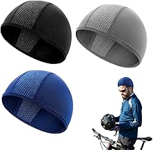 3 Bonnets de Cyclisme Respirants sous Casque pour Hommes et Femmes - Lot de 3 Cagoules Légeres Séchage Rapide Compatibles avec Casques de Vélo Moto et Ski pour Sports Extérieurs