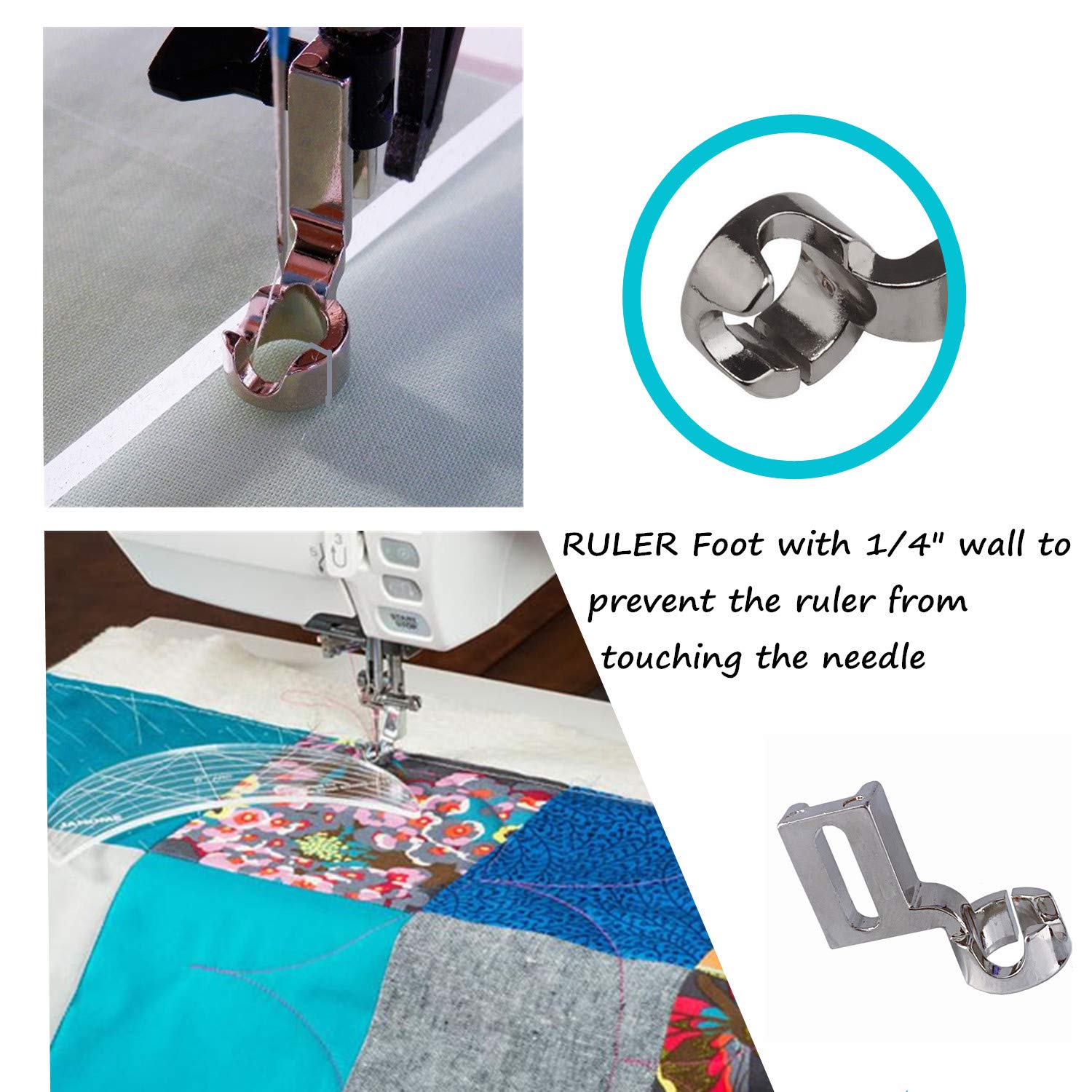 Windman Low Shank Open Toe Ruler Foot Free Motion Darning Foot Quilting