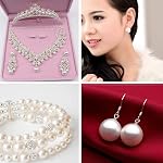 Round Pearls Beads, 1150Pcs Satin Gloss Scattered Beads for Bracelets Earrings Necklaces and DIY Crafts White (3/4/5/6/8/10/12mm)
