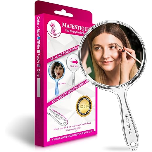 MAJESTIQUE Dual Side Handheld Mirror Extra Large