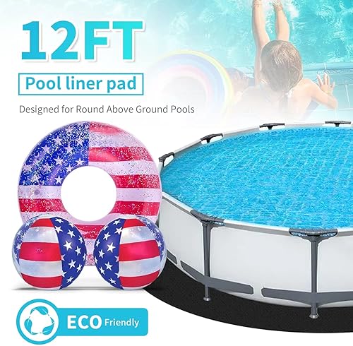 Miniatura 9 de 18Foot Eco-Friendly Round Pool Liner Pad - Prevent Punctures and Extend The Life of Your Above Ground Swimming Pool or Hot Tub Liner, Eco-Friendly