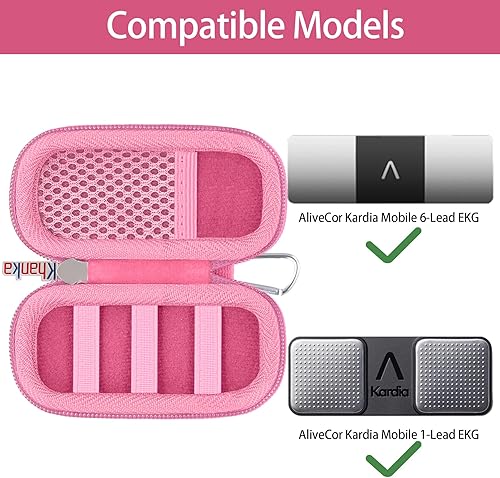 Vista 69 de Khanka Funda rígida de repuesto para AliveCor Kardia Mobile ECG/KardiaMobile 6L EKG (oro rosa)