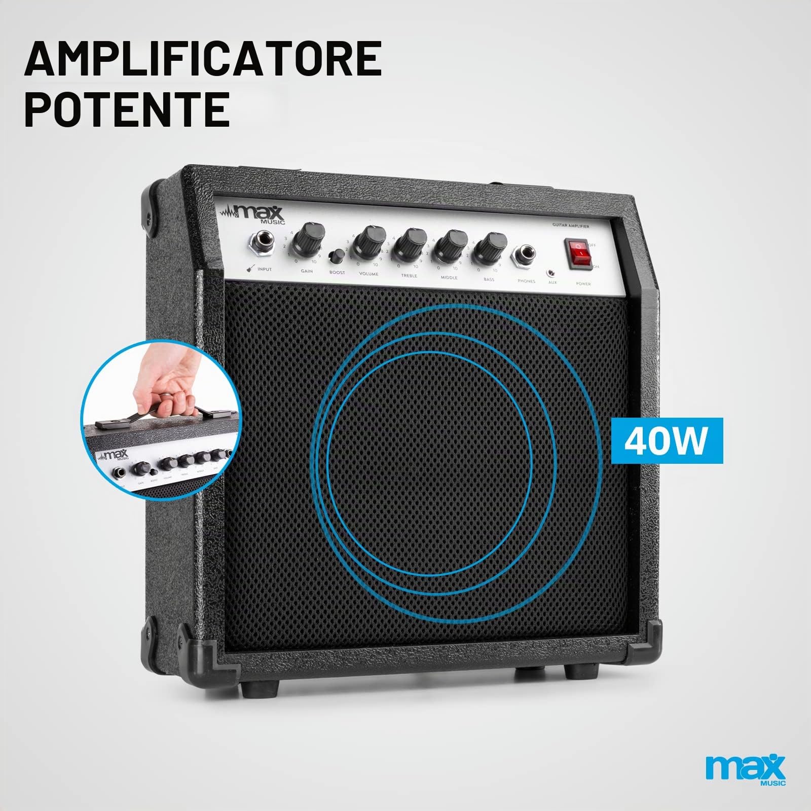Max ShowKit Set chitarra acustica elettrica naturale