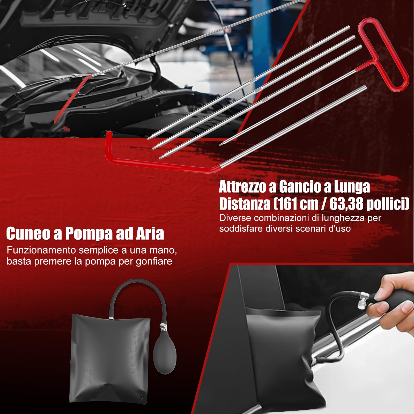Sundpey Cassetta Attrezzi Completa 132 Pezzi - Set di Attrezzi Professionali per Auto - Kit Smontaggio Pannelli Auto - Set Attrezzi da Lavoro con Cassetto per la Casa e la Riparazione Fai Da Te