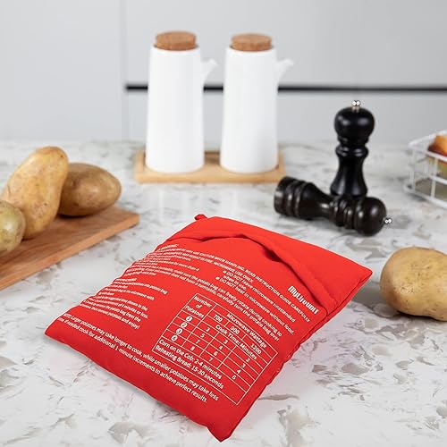 Miniatura 3 de Bolsa para microondas de patatas MyLifeUNIT, bolsa de horneado de patatas al microondas, roja