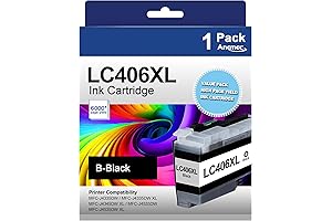 LC406XL Black Ink Cartridges for Brother Printers