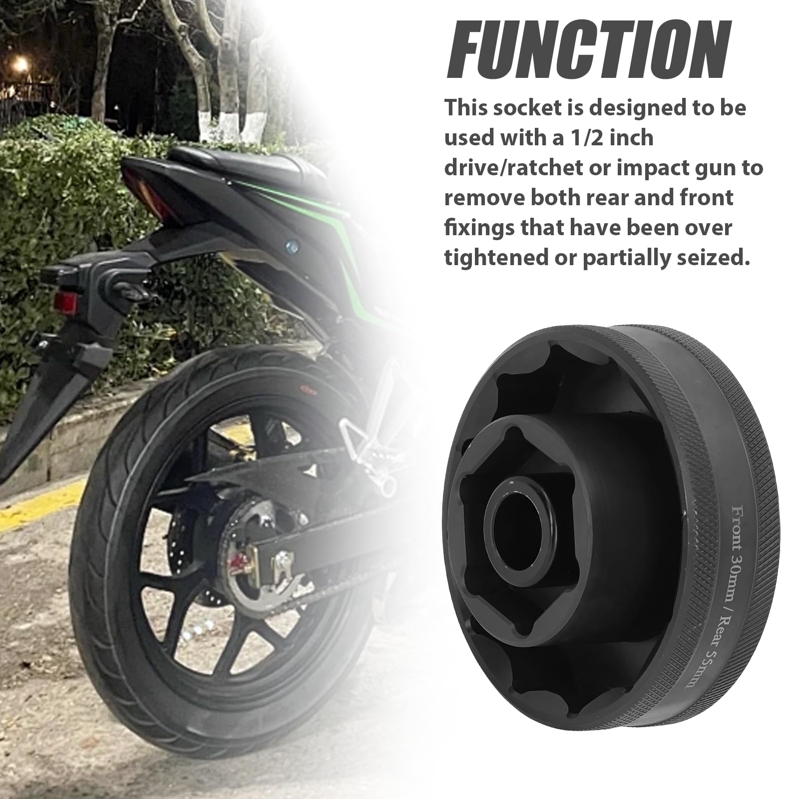 Dado per Ducati moto assale anteriore e posteriore attrezzo per asse 1098 1198 1199 Multistrada 1200 1260 SW 55 mm 30 mm