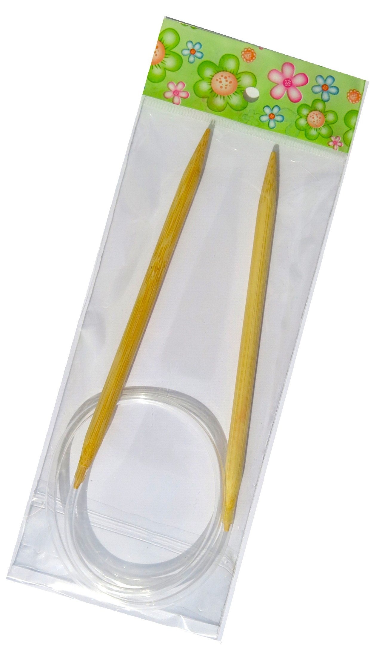 Adf Tm Natural One Pair 24'' (60Cm) X 6.5Mm Bamboo Circular Knitting Needles