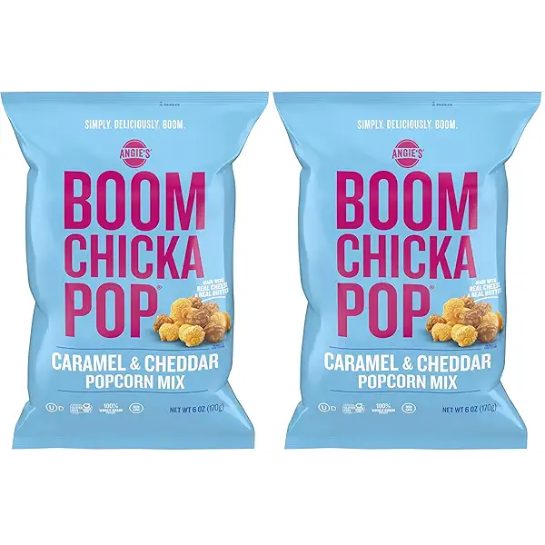 Angie’s BOOMCHICKAPOP Caramel and Cheddar Mix Popcorn, 6 Oz (Pack of 2) 1