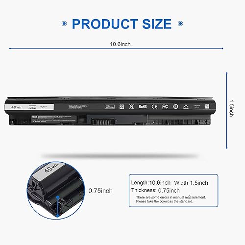 Miniatura 3 de Batería portátil M5Y1K de 14.8 V y 40 Wh para Dell Inspiron 15 5000 3000 Series 5559 5566 5558 17 5758 5759 5755 5551 3552 3558 14 3451 3452 5458