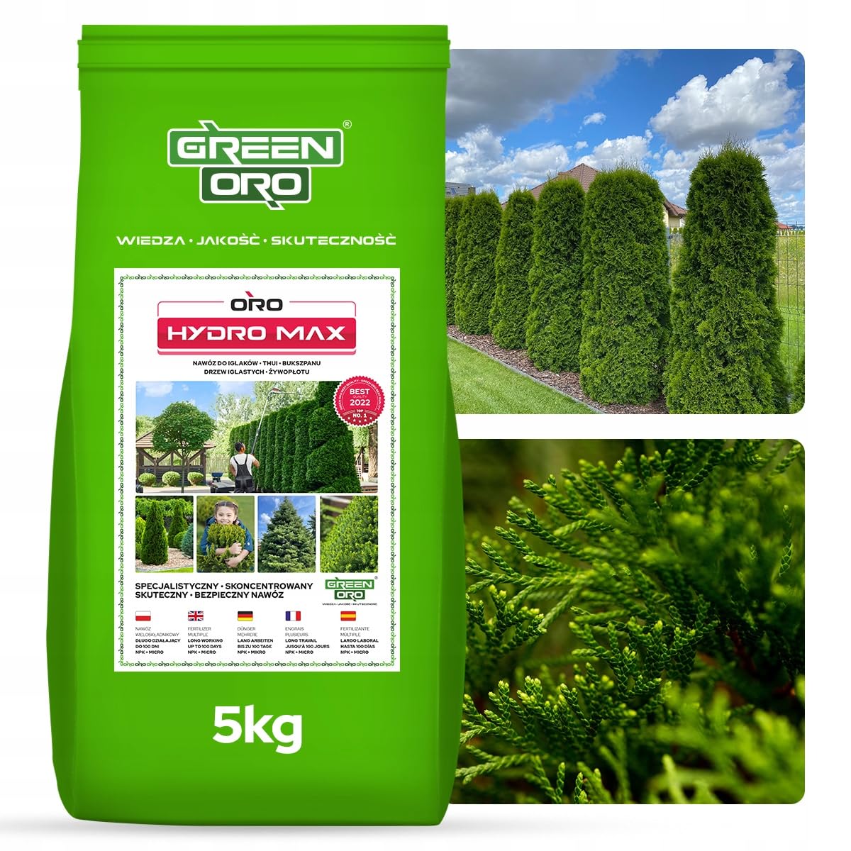 HYDRO MAX 5KG Engrais à libération lente pour conifères, haies et résineux