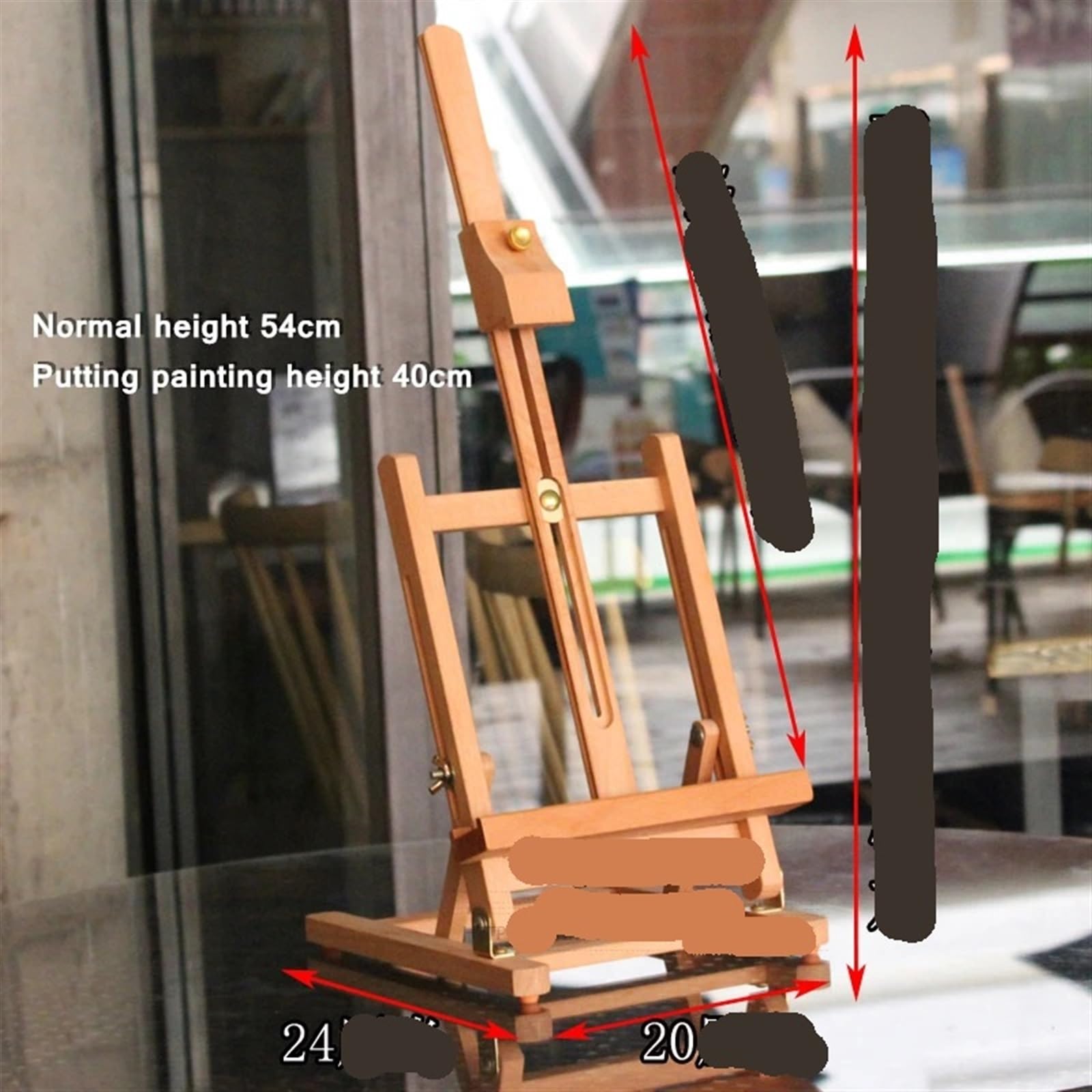 Caballete De Arte Material de Pintura artística, Caballete de Madera, Tablero de Pintura Grande y pequeño, Herramientas de exhibición, Caballete Plegable, Bosquejo de Pintura para Pintar, Boda