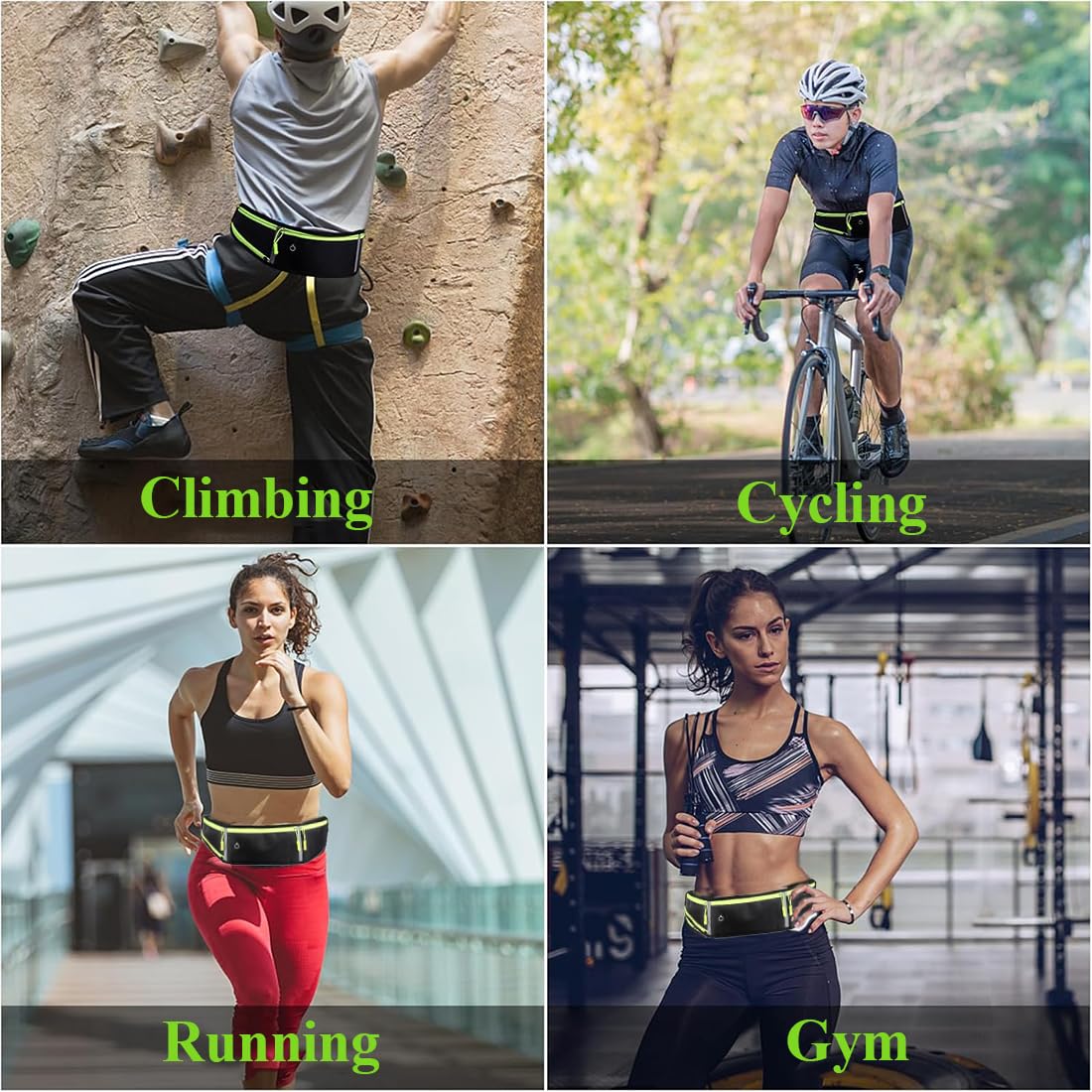 Marsupio Running, Cintura da Corsa, Marsupio da Corsa Impermeabile per Uomo e Donna, per Escursioni, Fitness, Viaggi, Corsa, Pocking, Accessori, Cintura Elastica