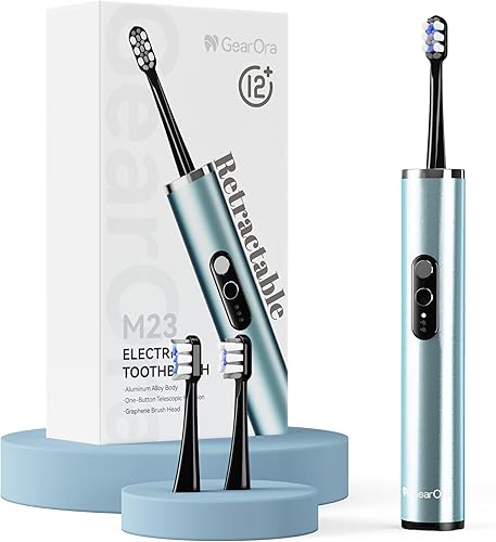 GearOra M23 Brosse à Dents Électrique de Voyage Rétractable avec Stérilisateur U
