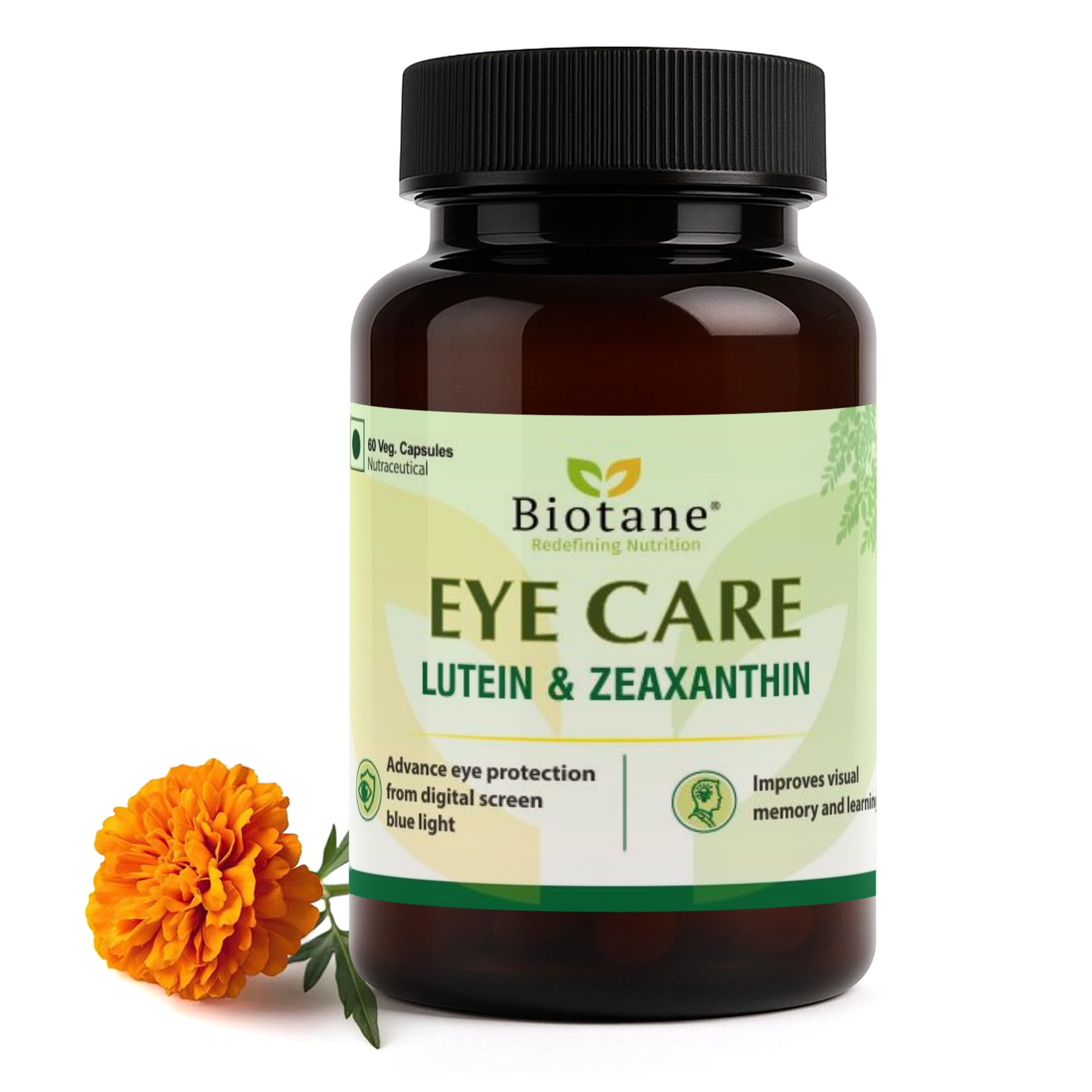 Biotane Eye Support Capsules with Lutein & Zeaxanthin | Nutraceutical Supplement for Eye Wellness & Screen Use | Supports Visual Comfort & Focus – 60 Veg Capsules-picture-33