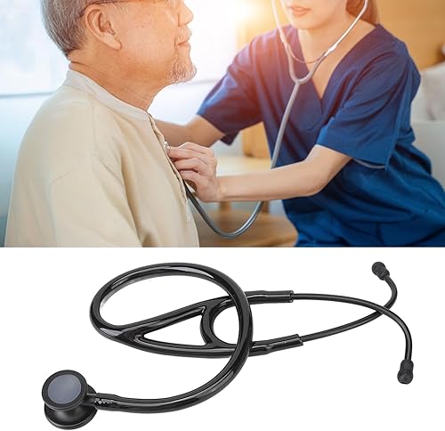 Miniatura 2 de Estetoscopio de acero inoxidable Estetoscopios portátiles de cardiología para monitorear sonidos amplificados del corazón y los pulmones