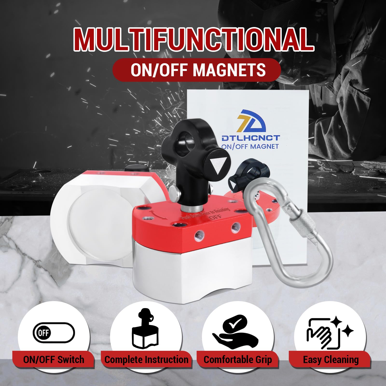 180 lb Lift Magnets - 2 Pack -2