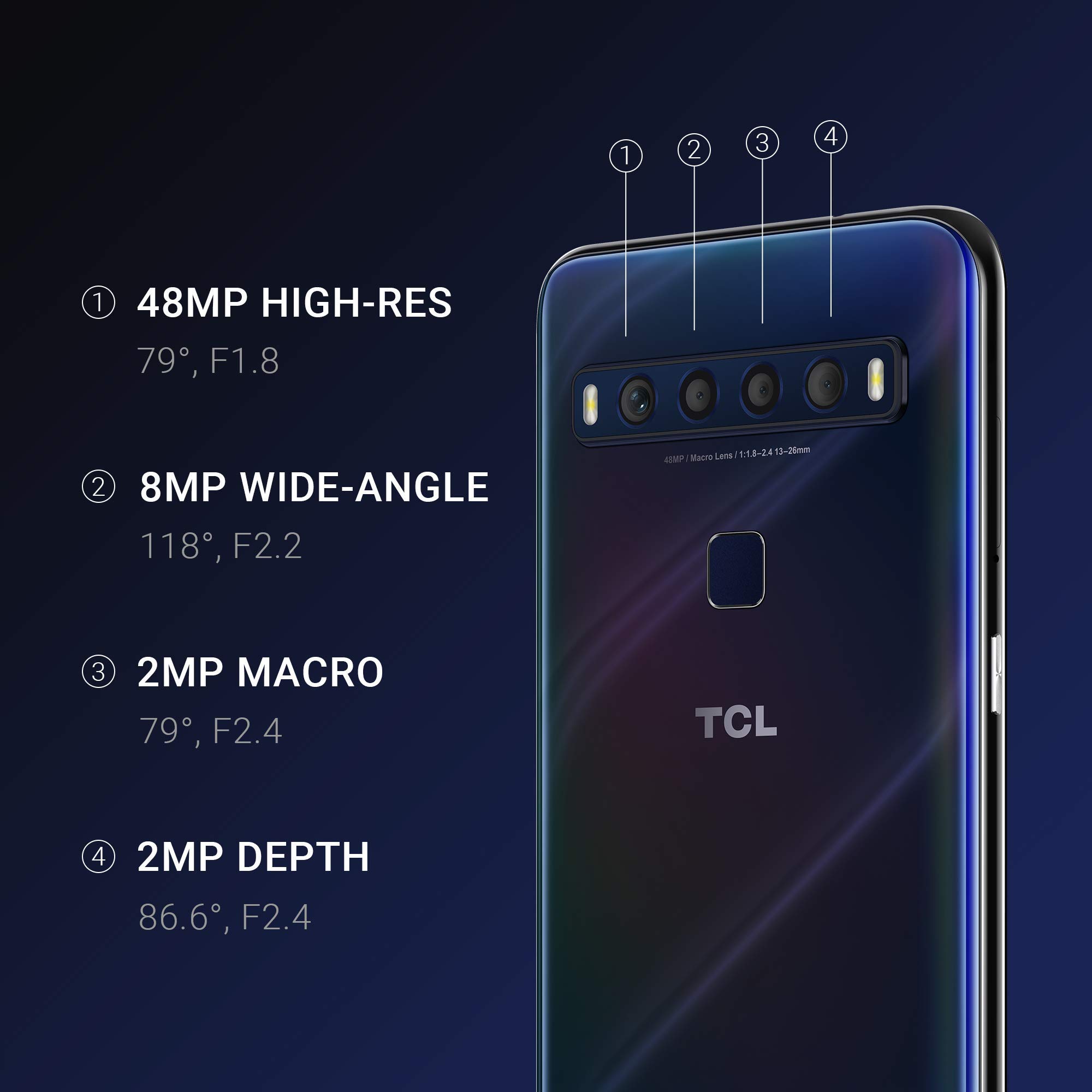 TCL 10L Mariana Blue 6GB+128GB 新品未使用 Amazon.com: TCL 10L, Unlocked Android Smartphone with 6.53