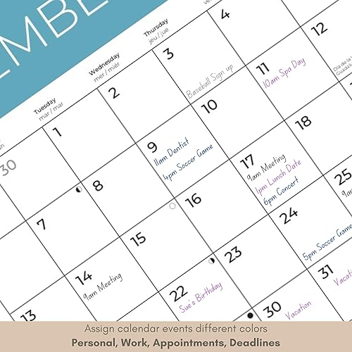 Miniatura 7 de Calendario de pared Pathways de julio de 2025 a diciembre 2026 de 18 meses  12 x 24 pulgadas abierto  Calendario de naturaleza para regalo 2026