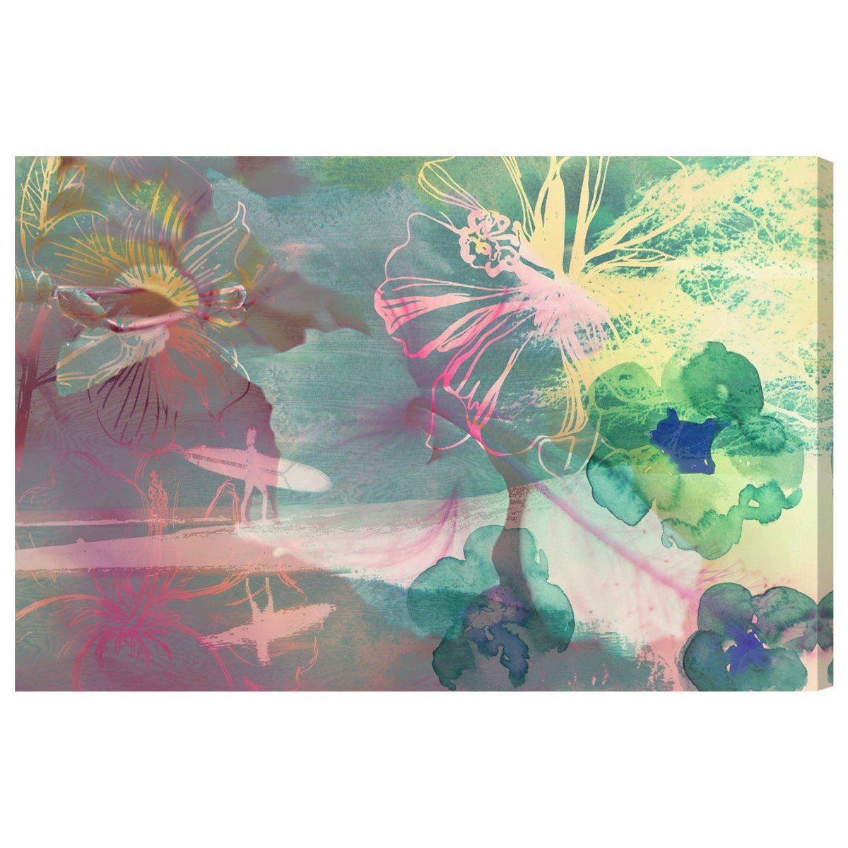 Amazon.co.jp: Oliver Gal Surfer Girl キャンバスアート 30