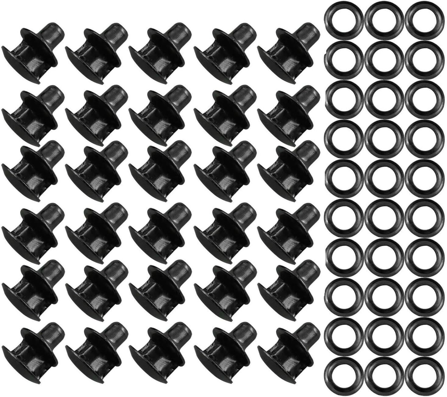Youliang 30pcs Gun Black Boots Hook Eyelets Buckles 10mm Bronze Hiking Shoes Hooks for Camp Climbing
