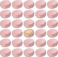 Vista 16 de Recipiente de aluminio de 1 oz / 30ml con tapa de rosca y etiquetas en blanco (Naranja - Paquete de 32)