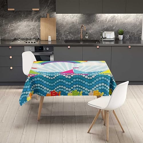 Miniatura 7 de African Trees Manteles De Mesa De Tela para Fiestas Small Picnic Table Kitchen Dinning 30 X 30 Inch