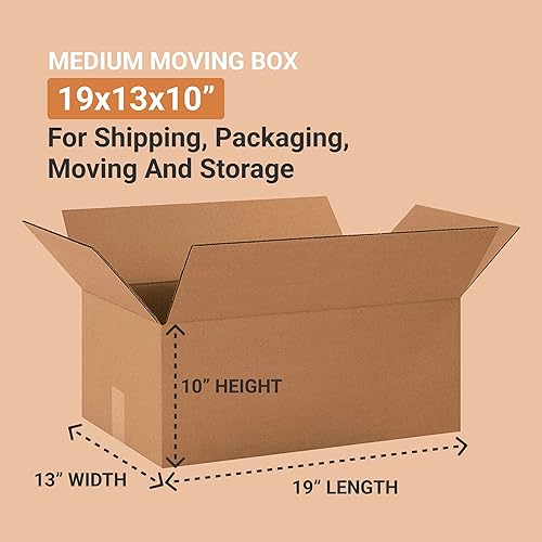 Miniatura 10 de AVIDITI Cajas de envío medianas de 13 pulgadas de largo x 13 pulgadas de ancho x 13 pulgadas de alto paquete de 25  Caja de cartón corrugado para