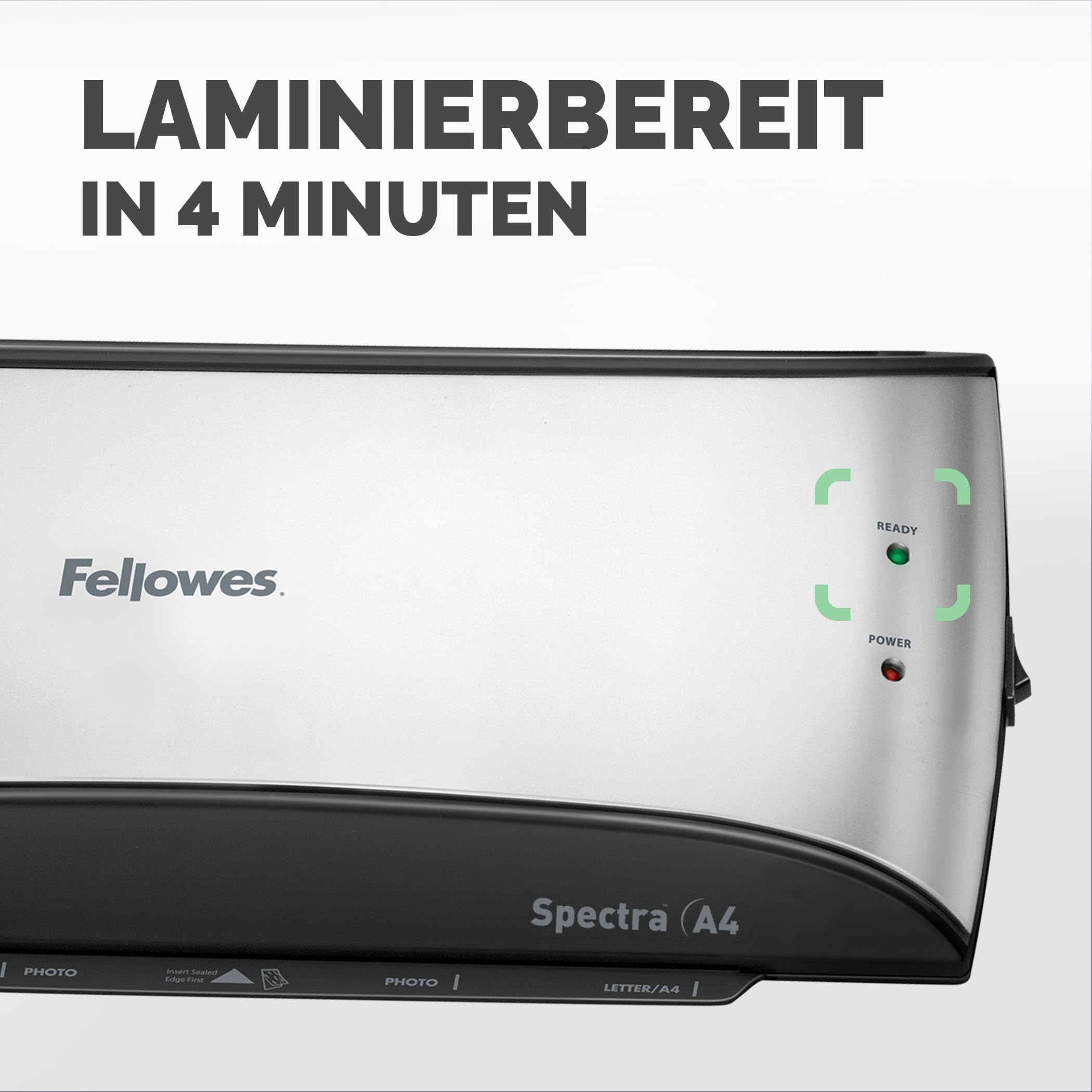 Fellowes A4 Laminiergerät, Spectra A4 für Einsteiger, für 80-125 Mikron Laminierfolien, bis A4 Format, für Zuhause/Home Office, inkl 10 gratis