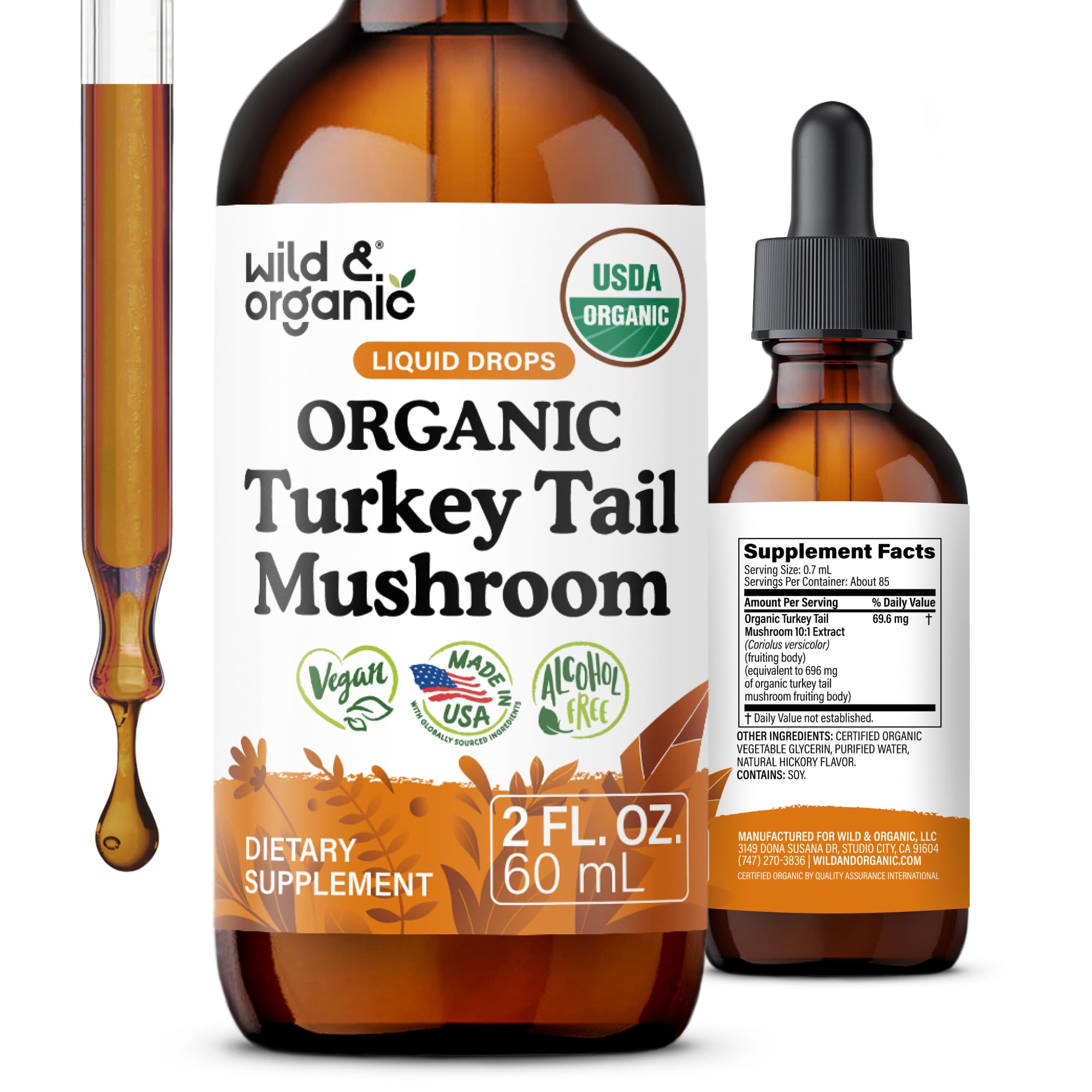 USDA Organic Turkey Tail Mushroom Tincture - 4 oz — Amazon image 10