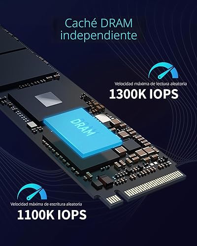 Miniatura 4 de Predator M.2 SSD 2TB GM7000 con caché DRAM NVMe 1.4 2280 PCIe Gen4×4 Ultra alta velocidad (lectura máxima 7400MBs, escritura máxima 6700MBs) SSD