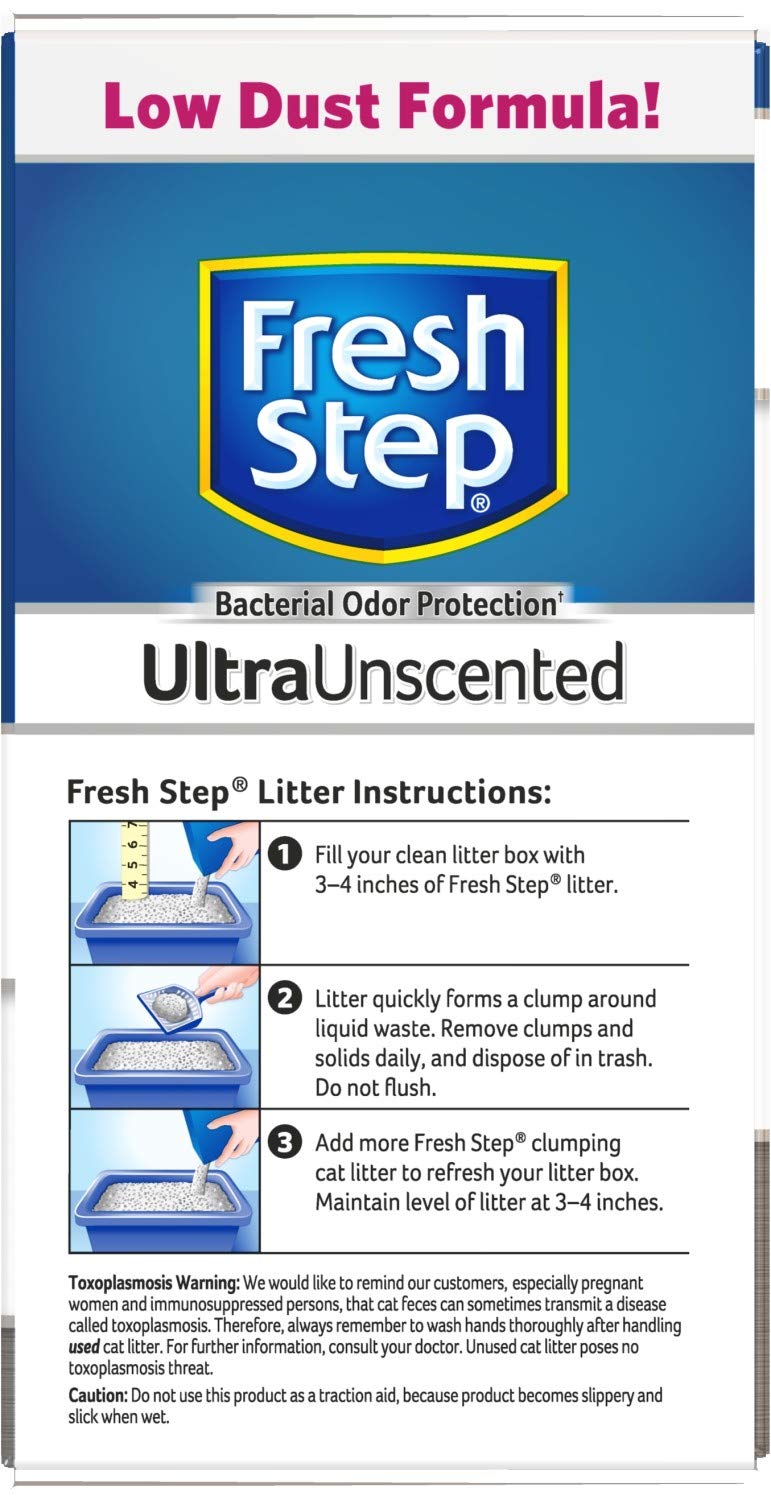 Fresh Step Ultra Unscented Litter, Clumping Cat Litter, 20 Pounds