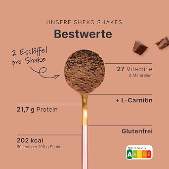 SHEKO Balance Shake Chocolate - Meal Replacement & Slimming Shake - 378 g