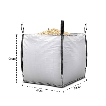 A&A SUPPLIES UK 2 X 1 Tonne FIBC Bulk Builders Bag - 90x90x90cm, Ton
