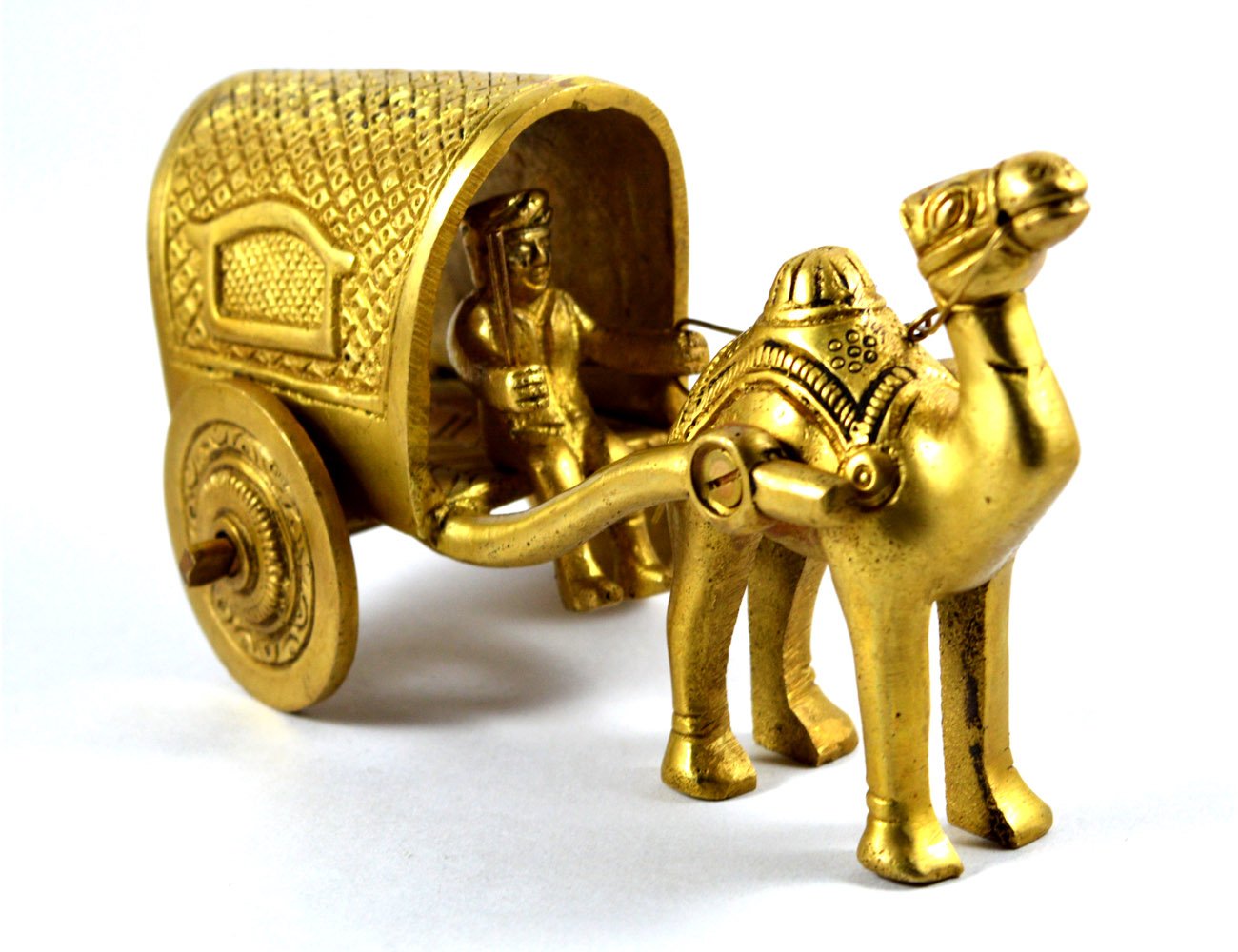 Carro de camello de latón Royal Handicrafts de colección para decoración rústica de salón