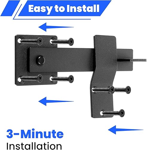 Miniatura 5 de Paquete de 4 pestillos de puerta corrediza para puerta de granero, pestillo de puerta corrediza para valla, puerta de cobertizo, puerta de granja,