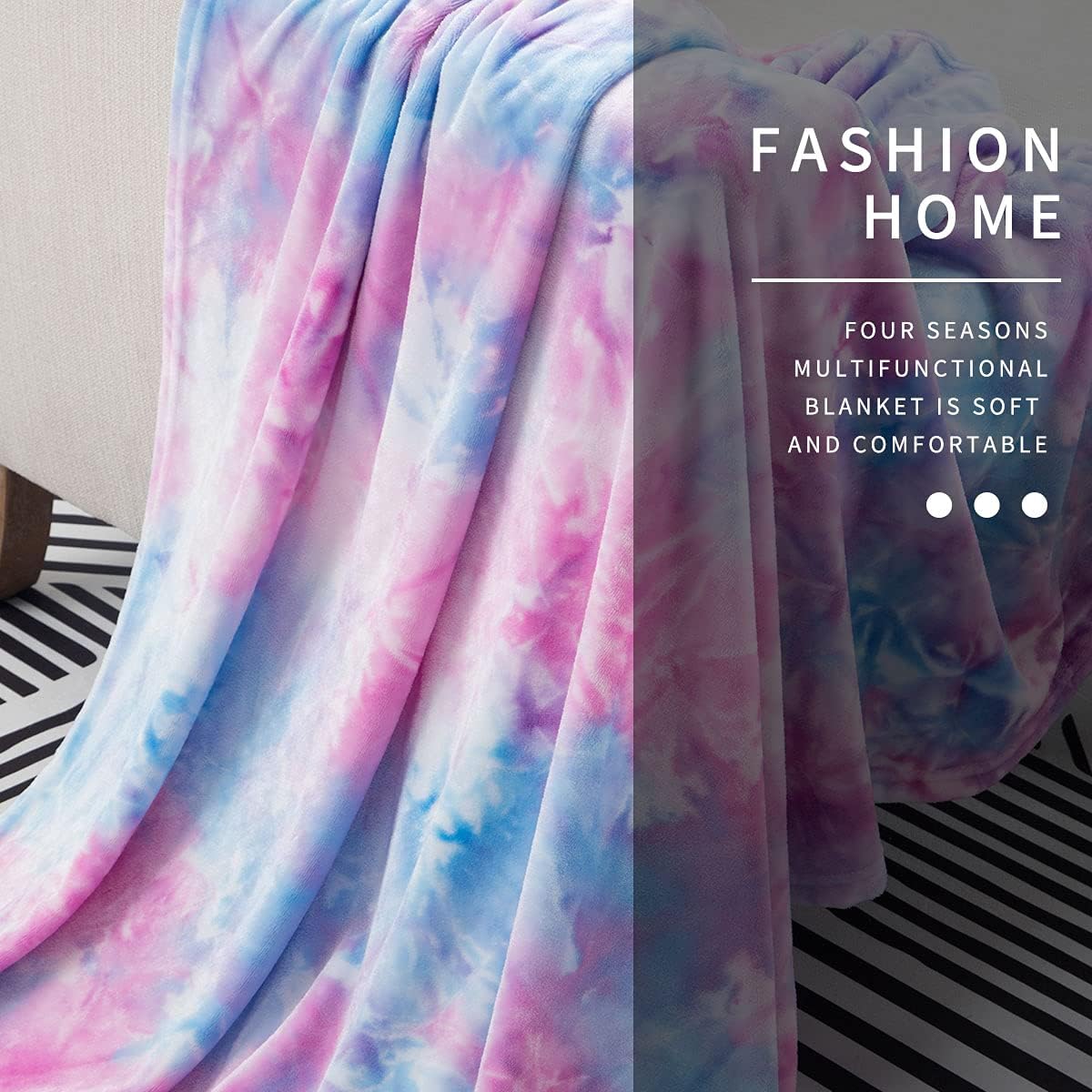 COCOPLAY W Throw Blanket for Couch (Multi-Purple, Throw(50''×60'')) - Image 4