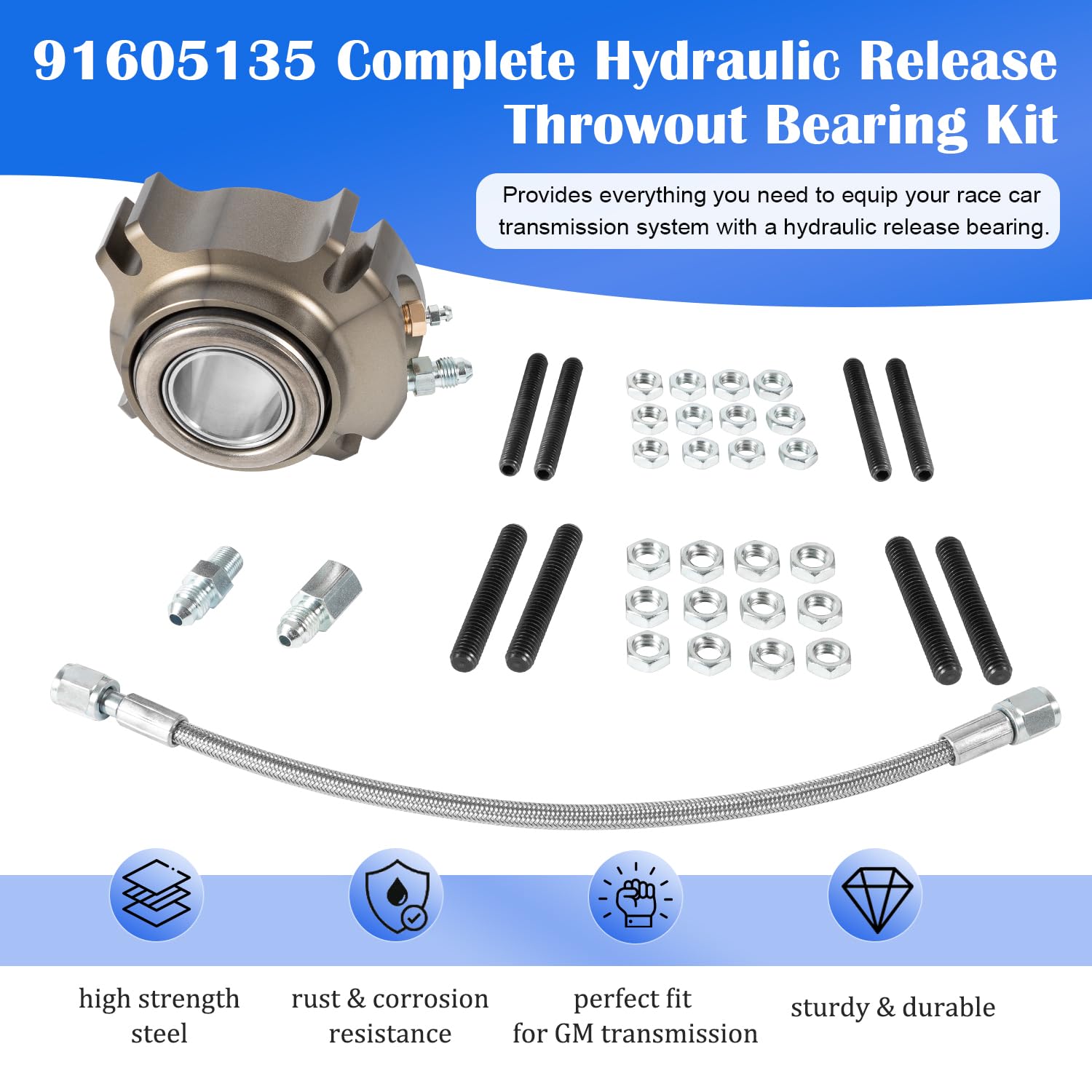 Kit cuscinetto di lancio del rilascio idraulico della frizione per Chevy Chevrolet GMC 91605135
