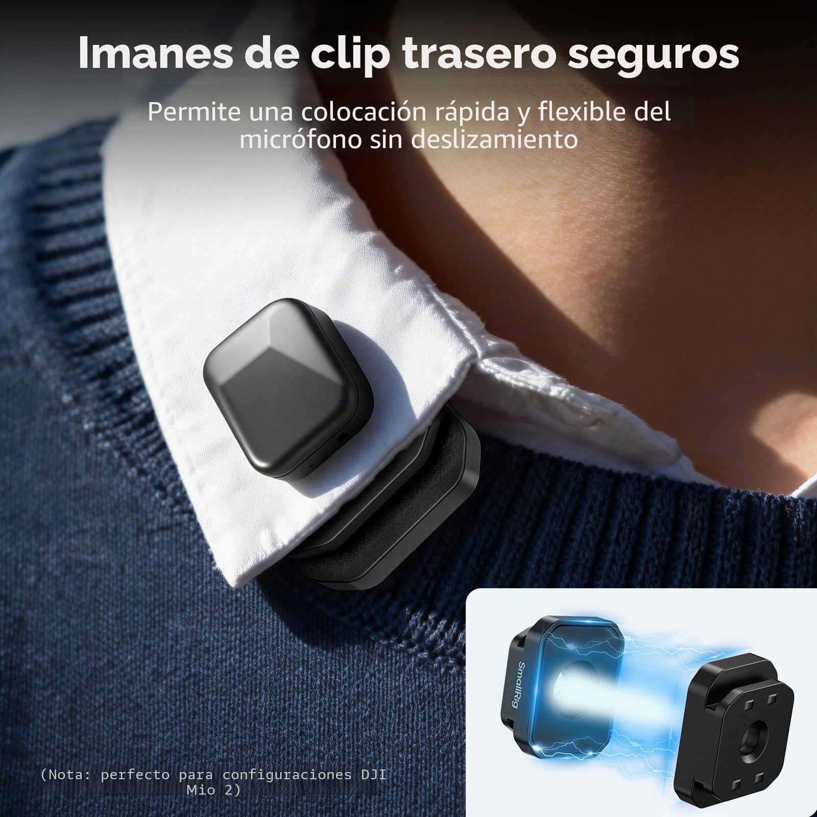 SMALLRIG Kit de Placas de Montaje Magnético con Zapatas Frías (4pcs), con Tornillos 1/4"-20 y Llave, Magnets N52 para Jaulas, Flash, Monitores, Micrófonos, para dji Mic 2-5472
