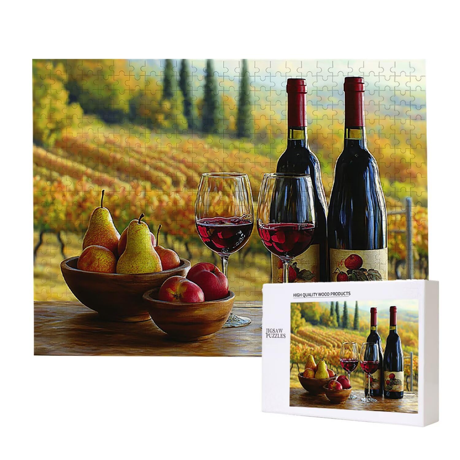 3000 sztuk puzzli, owoce czerwone wino 3000 sztuk puzzli dla dorosłych, prezent rocznicowy, prezent świąteczny, dekoracja domu, zapobieganie degeneracji mózgu u osób starszych v-789